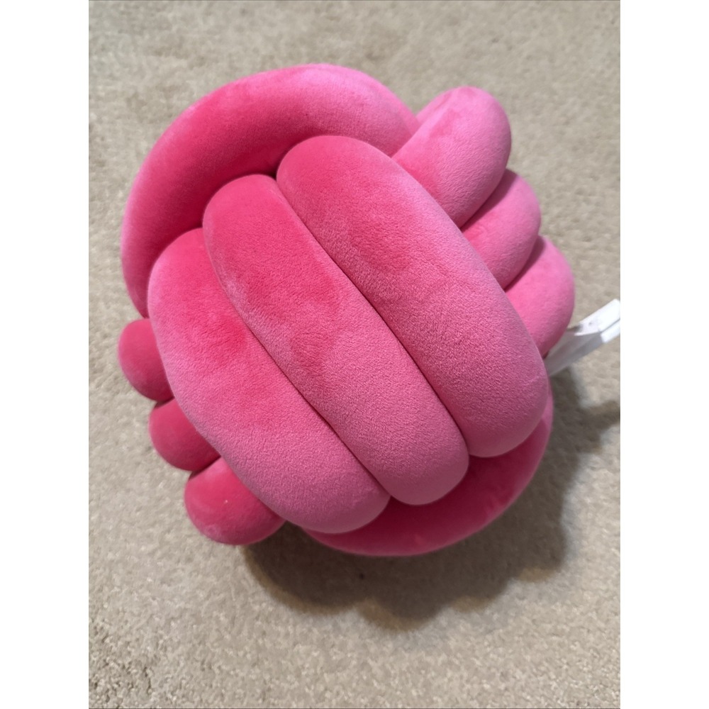 11" Pink Knot Pillow - Soft & Comfy Very Lightly Used No Stains Or Tears (Abby)